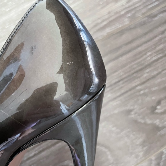 Prada Open Toe Patent Pumps - Picture 5 of 7